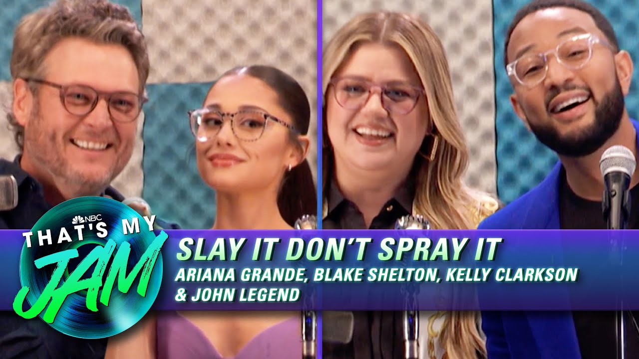 Ariana Grande、Kelly Clarkson、Blake Shelton、John Legendの4人がThe Tonight Show Starring Jimmy Fallonに出演した映像が公開