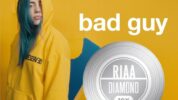 ビリー・アイリッシュ「Bad Guy」が自身初となるRIAAダイヤモンド・ディスクに認定