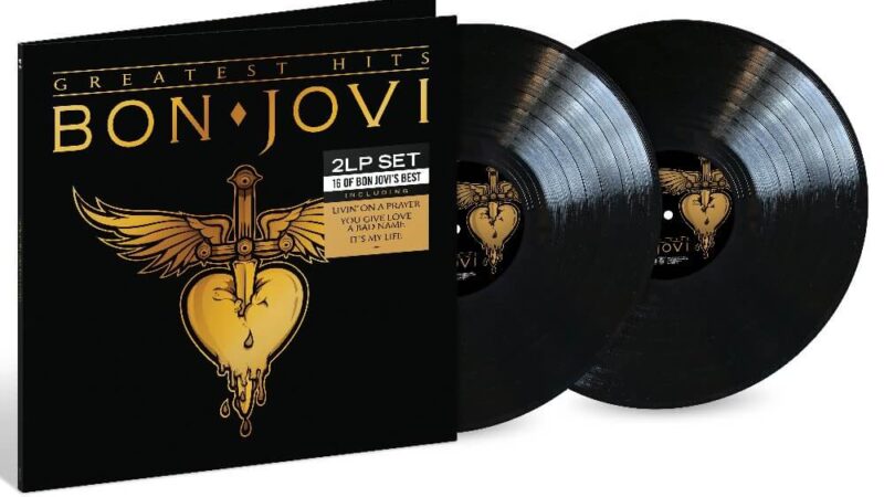 ボン・ジョヴィ『Greatest Hits』がアナログ盤で初登場。「Livin' on a Prayer」は全米1000万枚越え