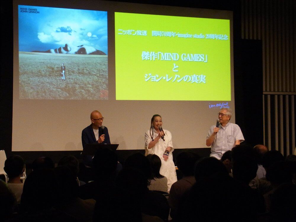 イベント写真（左から上柳昌彦、湯川れい子、萩原健太）