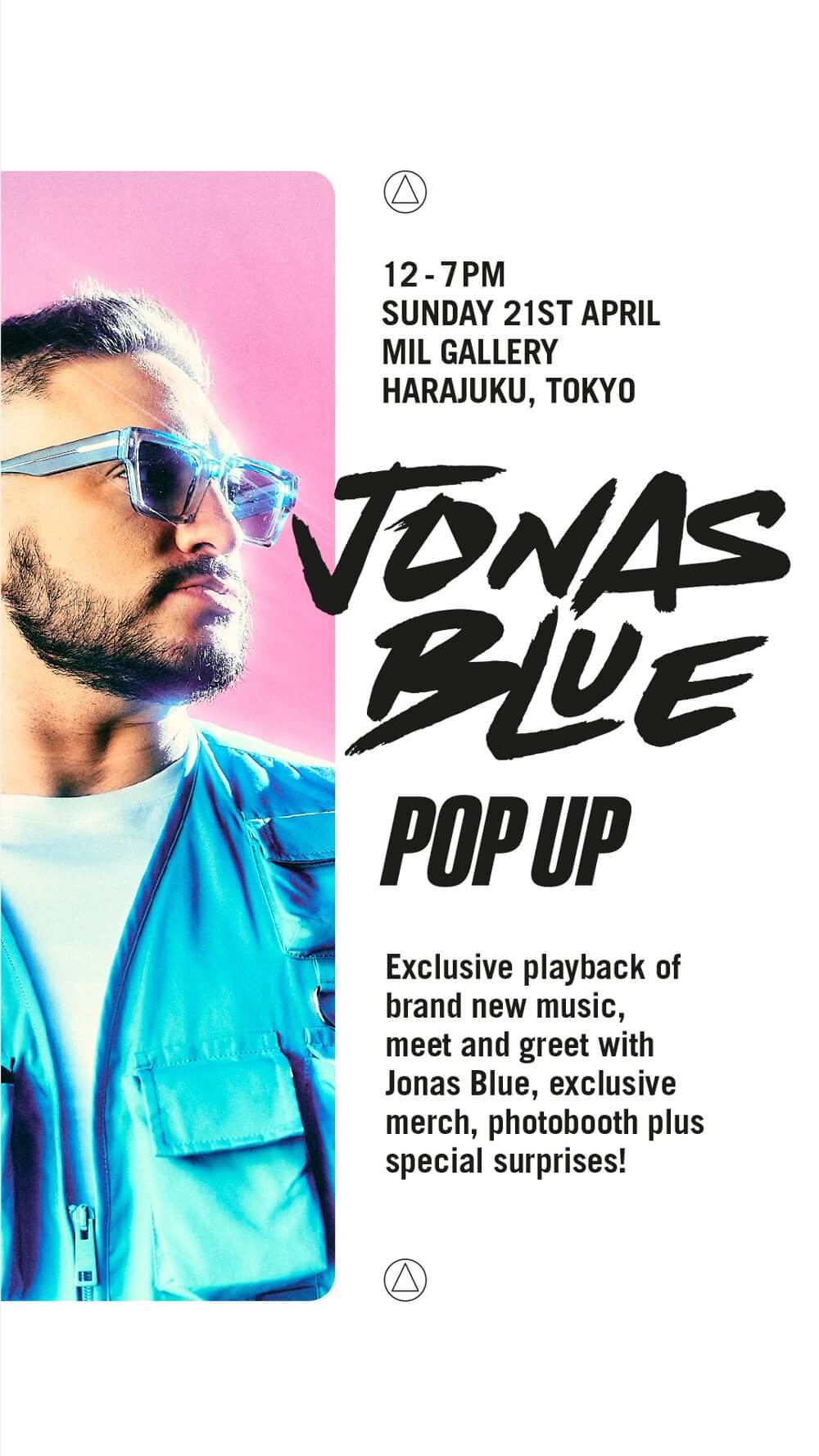JONAS BLUE LIVE IN JAPAN SPECIAL EDITION 2024 期間限定POP UP STORE