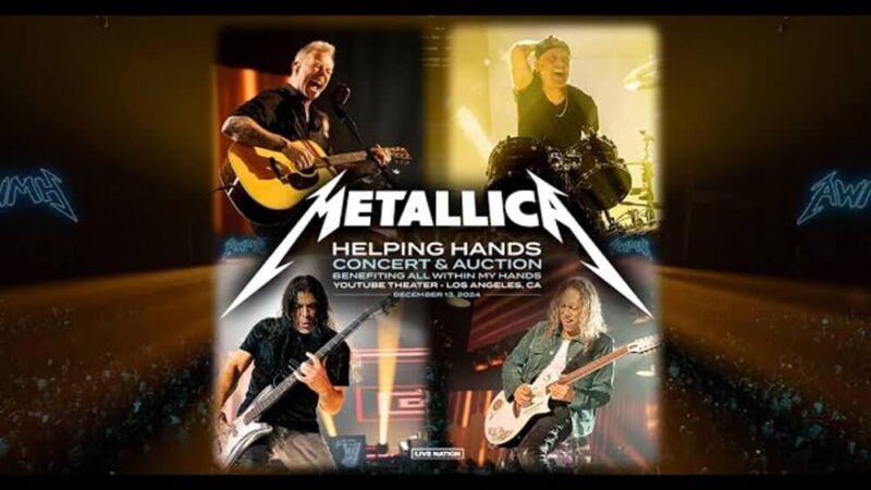 メタリカ、12月13日にチャリティ・コンサート「The Helping Hands Concert & Auction 2024」をLAで開催