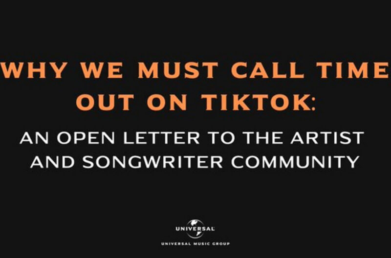 ユニバーサル・ミュージックがTikTokとの契約を打ち切り、アーティストの楽曲が次々とTikTokから削除