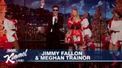 ジミー・ファロンがメーガン・トレイナーとともに米人気番組『ジミー・キンメル・ライブ!』で披露した「Wrap Me Up」の映像が公開